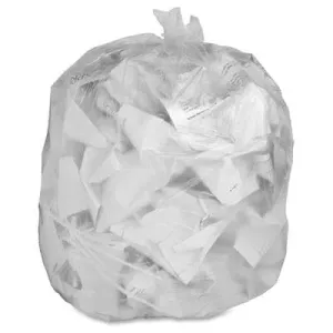 24" x 24" - 6 micron Trash Bags (1,000 bags/case) - Clear