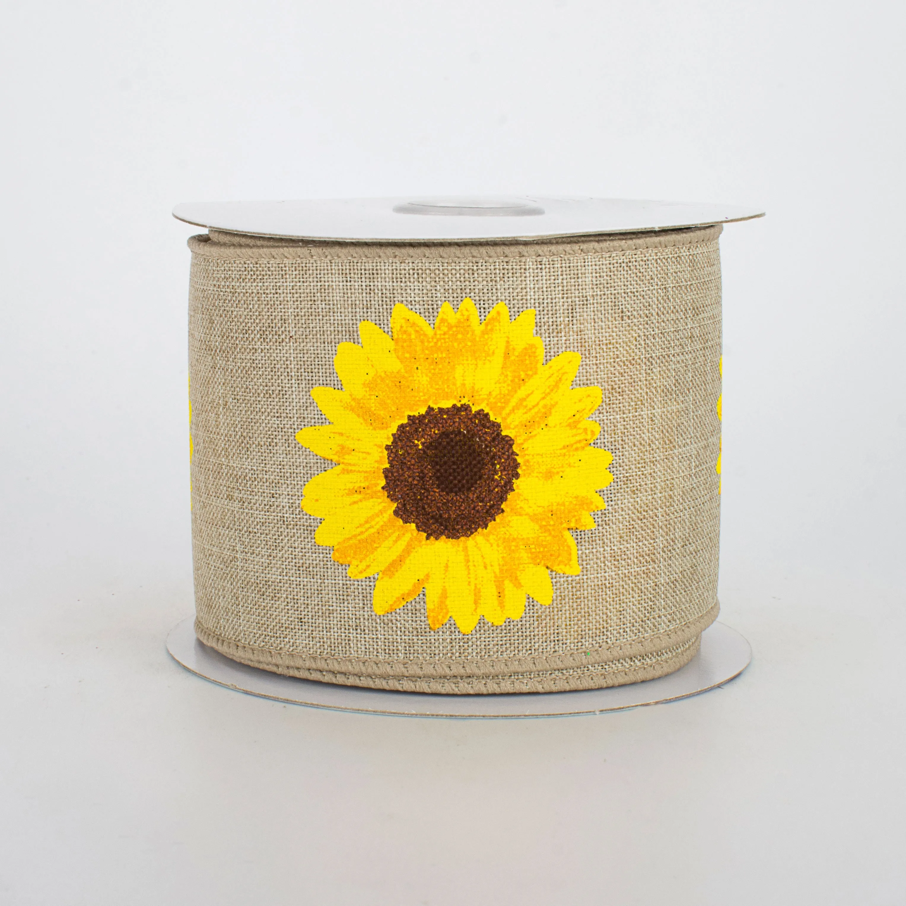 2.5" Bold Sunflower Ribbon: Natural (10 Yards)