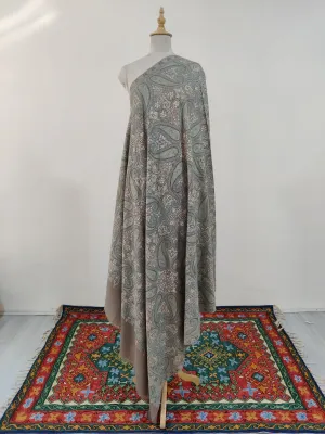 3 Yards : Pastel Enchantment Sozni Hand Embroidered Pure Pashmina Shawl
