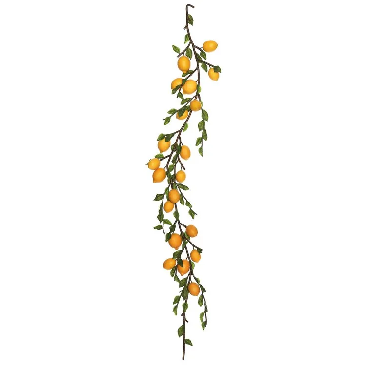 5' Artificial Green and Yellow Lemon Garland