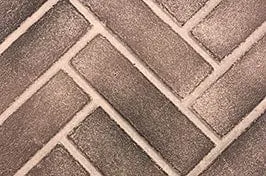 Astria 40 inch Tudor Brown Herringbone Ceramic Liner EBLK40BWN-H