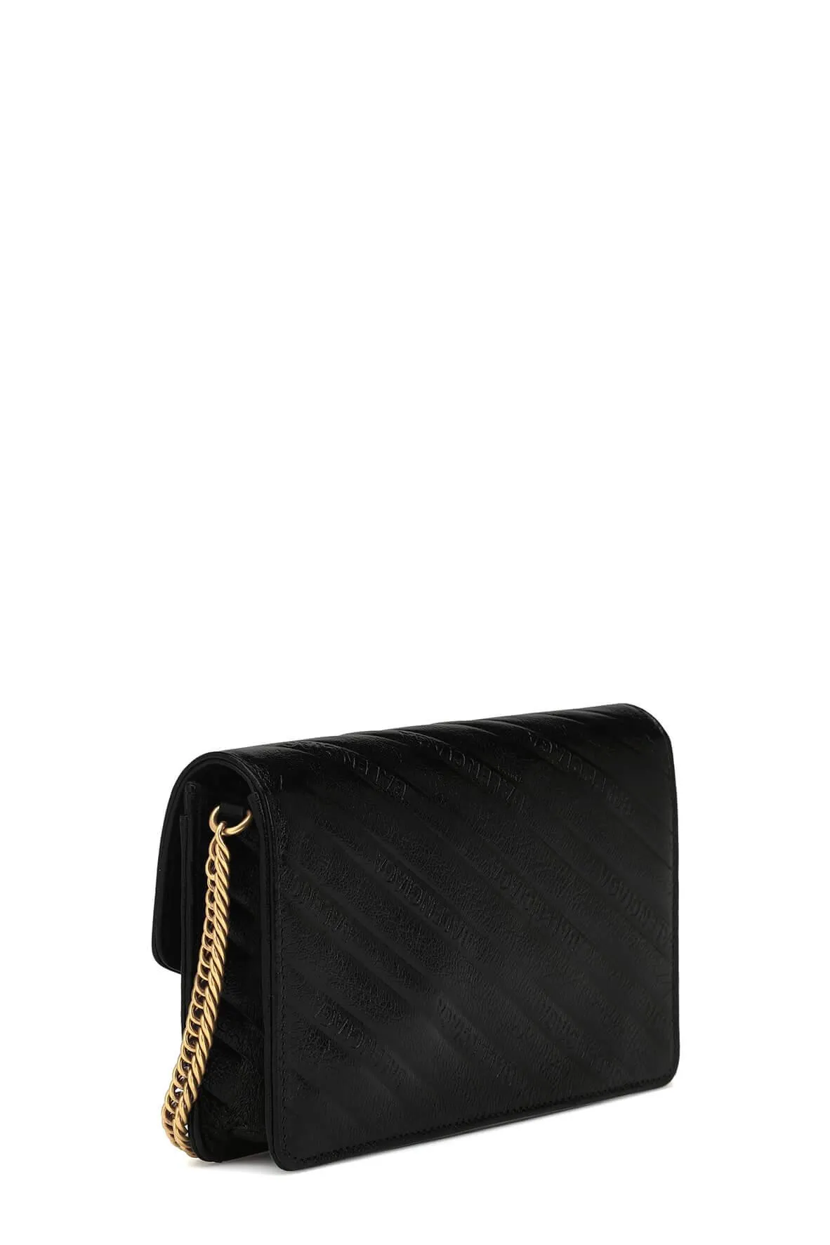 BB Wallet On Chain Black with Gold Hardware