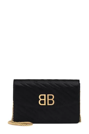BB Wallet On Chain Black with Gold Hardware