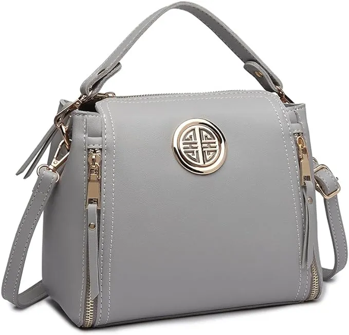 Black Shoulder/Crossbody messenger handbags for women by Miss Lulu | Made from PU leather for Travel, Dates, School