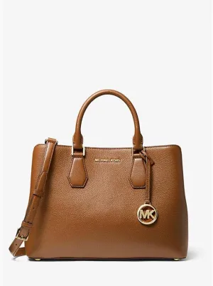 Camille Large Pebbled Leather Satchel
