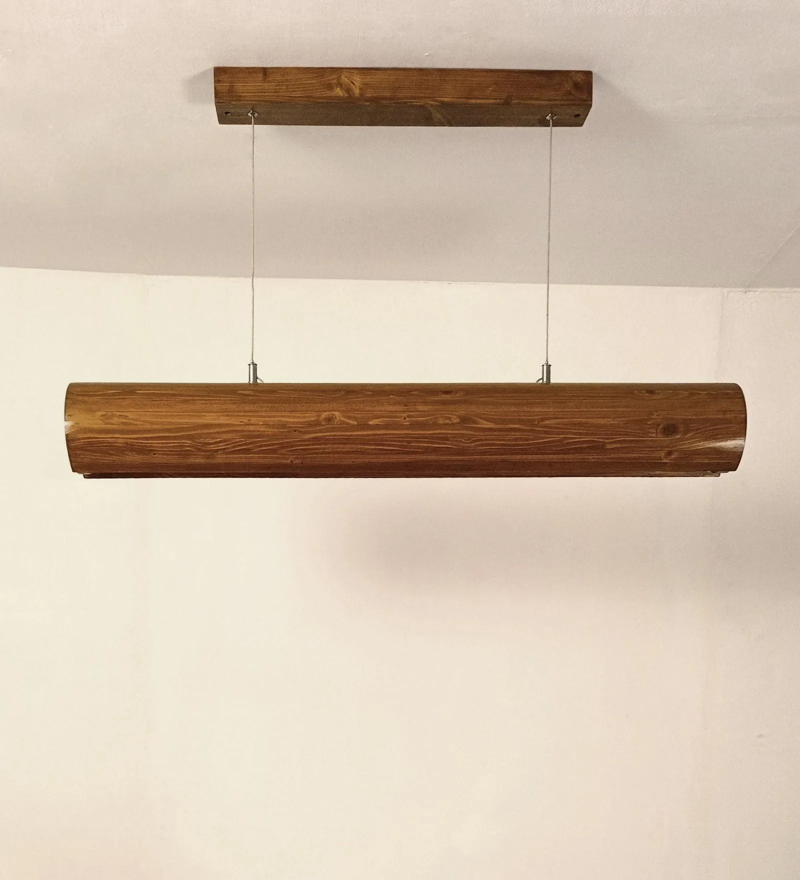 Cedar Brown Wooden Led Hanging Lamp for Home Decor | Pendant Lights