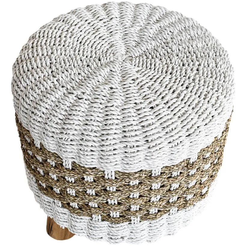 Chic Rattan Stool – Versatile Indoor & Outdoor Seating Solution
