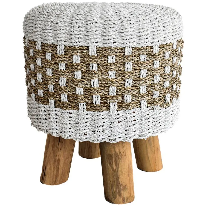 Chic Rattan Stool – Versatile Indoor & Outdoor Seating Solution