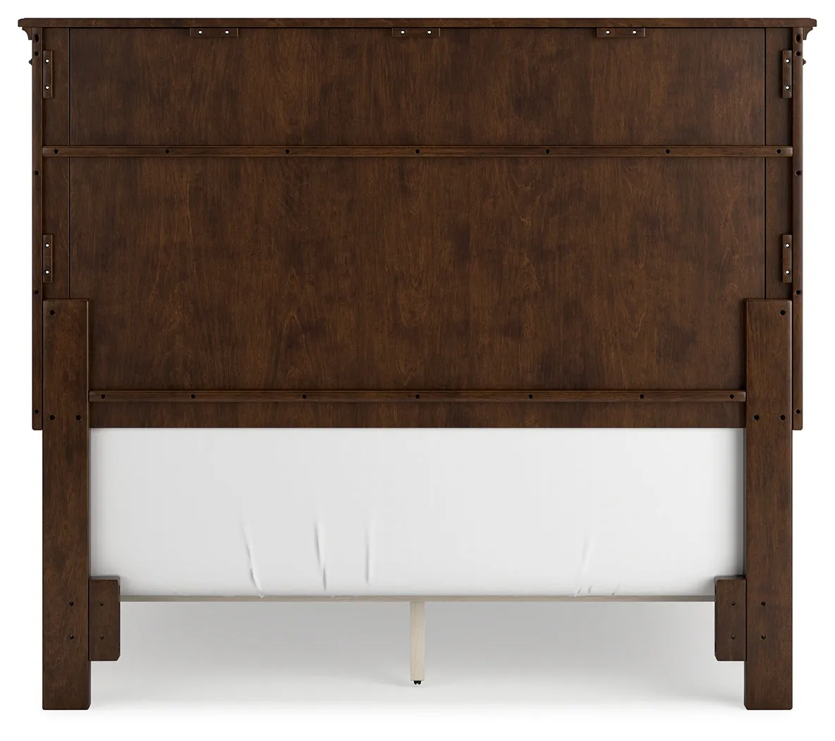 Danabrin Full Panel Bed with Mirrored Dresser and Chest in Brown