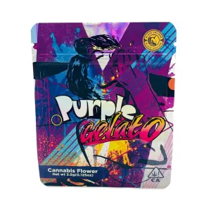 Designed Mylar Bag - Purple Gelato - 12.5cm x 9cm - Pack of 10