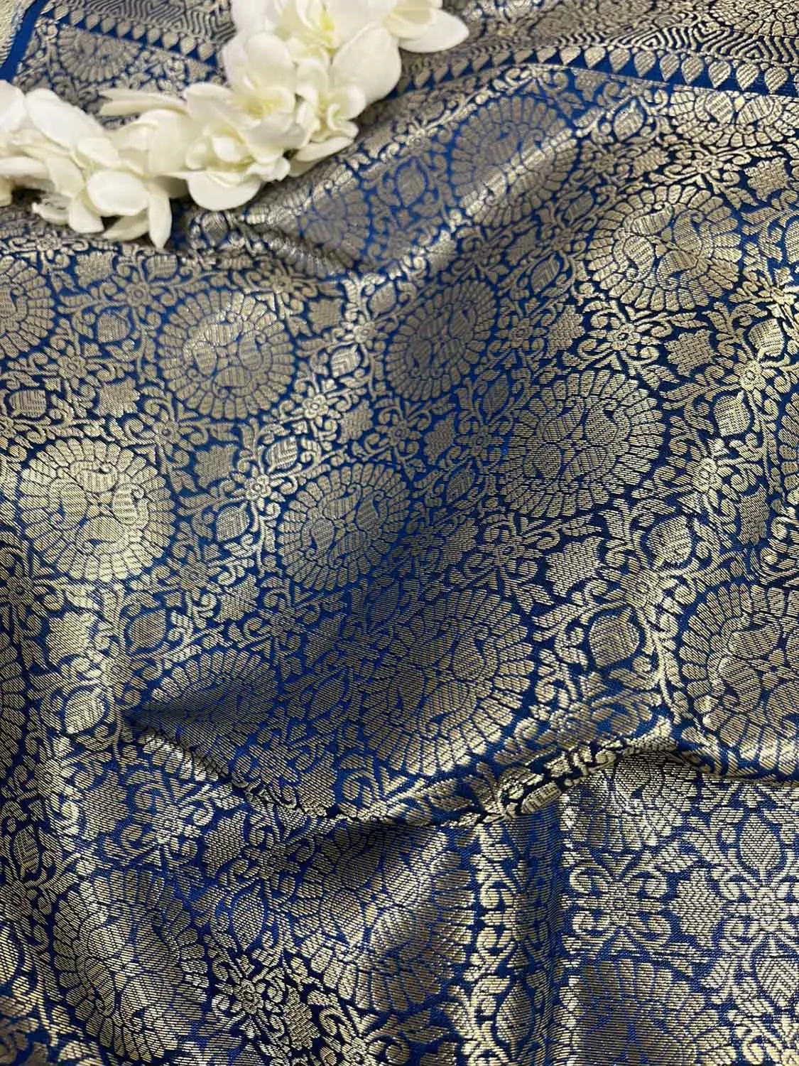 Elegant Blue Banarasi Silk Saree