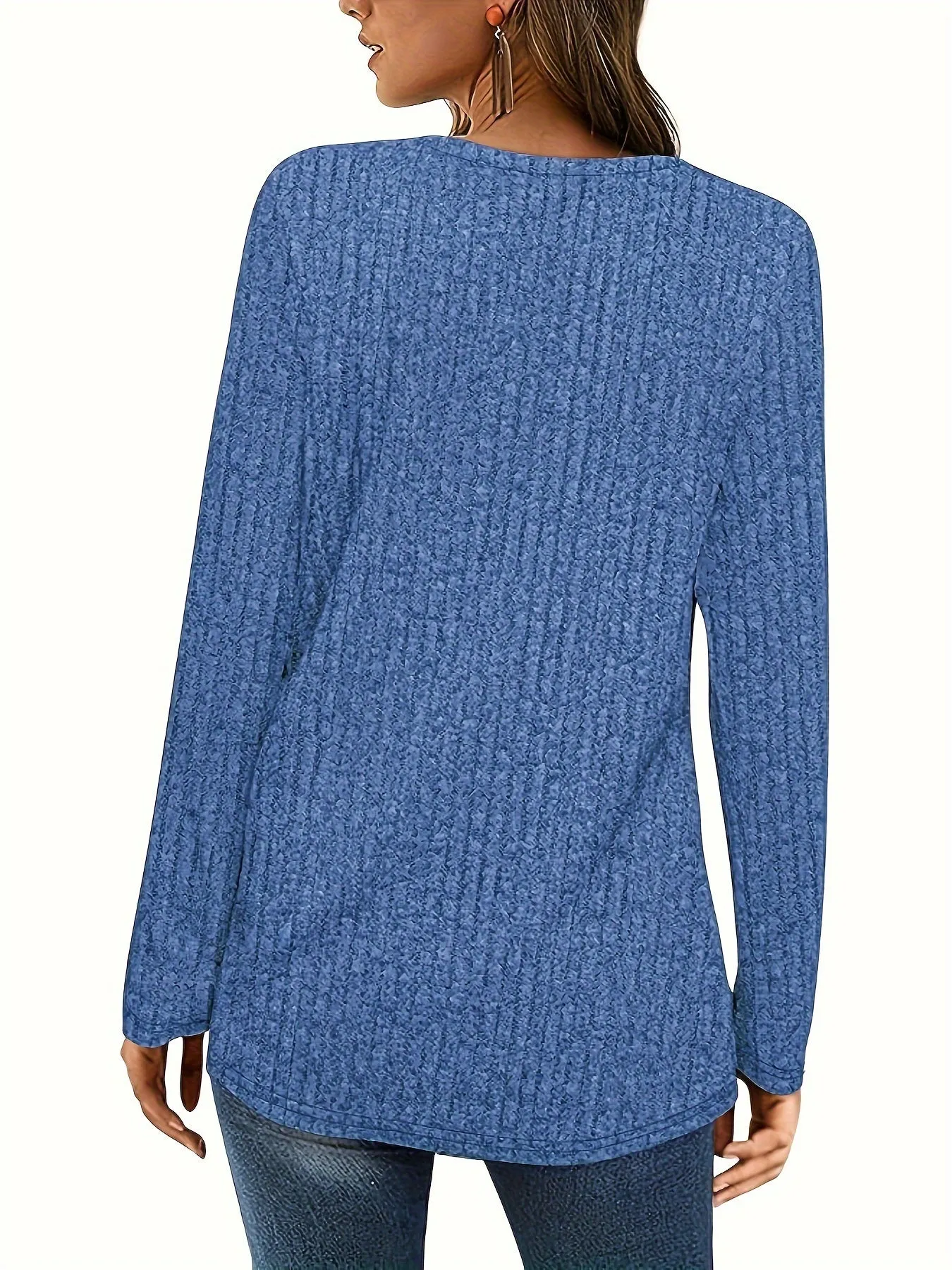 Elegant Square-Neck Striped Sweater - Comfortable, Durable & Easy-Care, Perfect for Spring to Fall