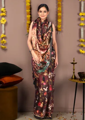 Exquisite Floral Designer Silk Saree