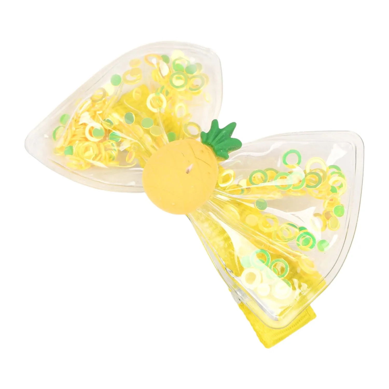 fruit pop hairpins - yellow pineapple