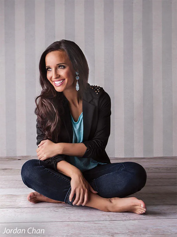 Gray Stripe Printed Photography Backdrop