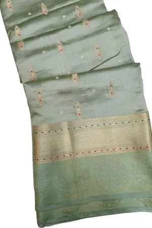Green Banarasi Silk Saree: Handloom Elegance