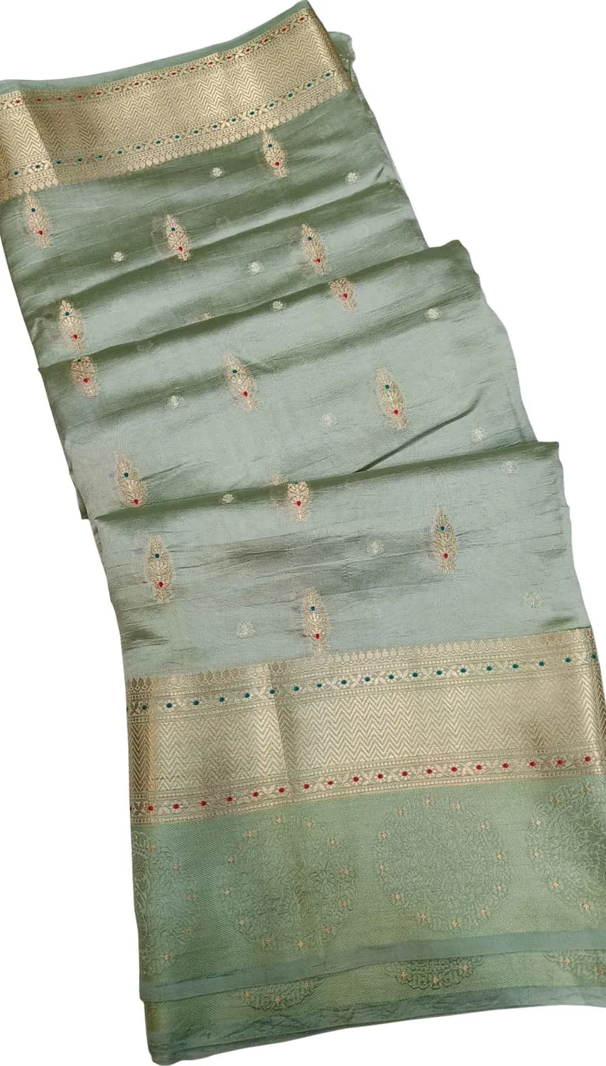 Green Banarasi Silk Saree: Handloom Elegance