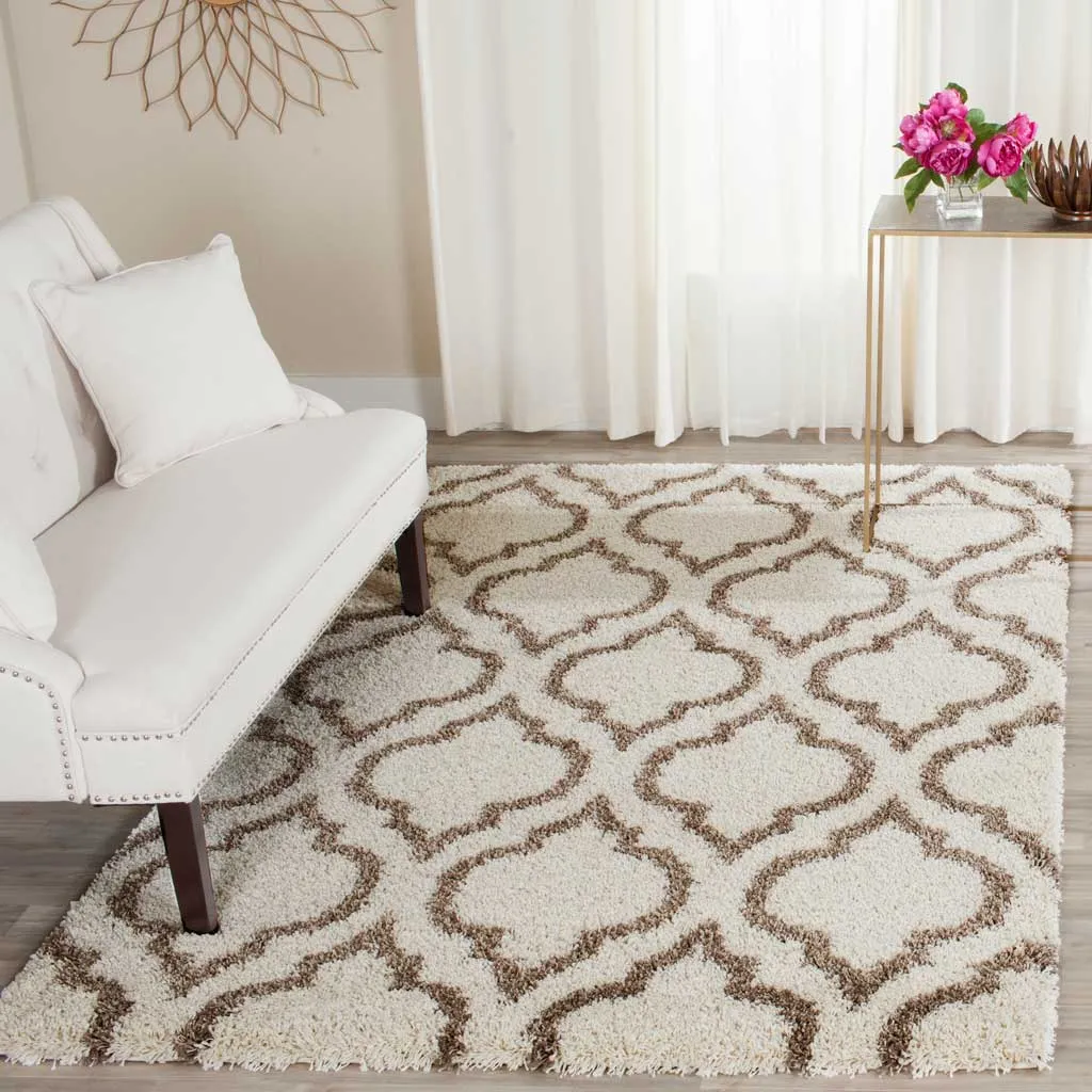 Hudson Shag Moroccan Ivory/Beige Area Rug