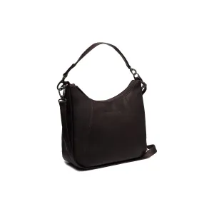 Leather Shoulder Bag Brown Marle