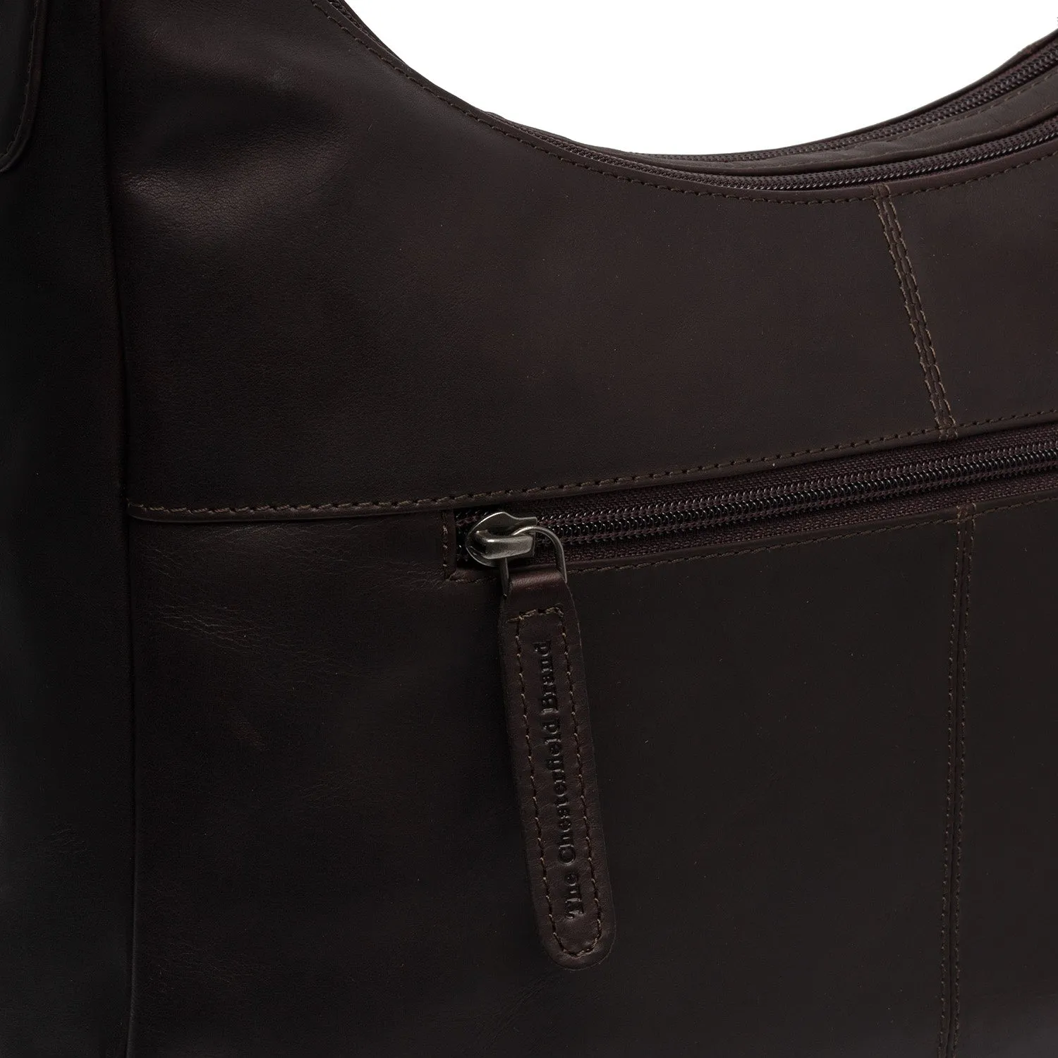 Leather Shoulder Bag Brown Marle