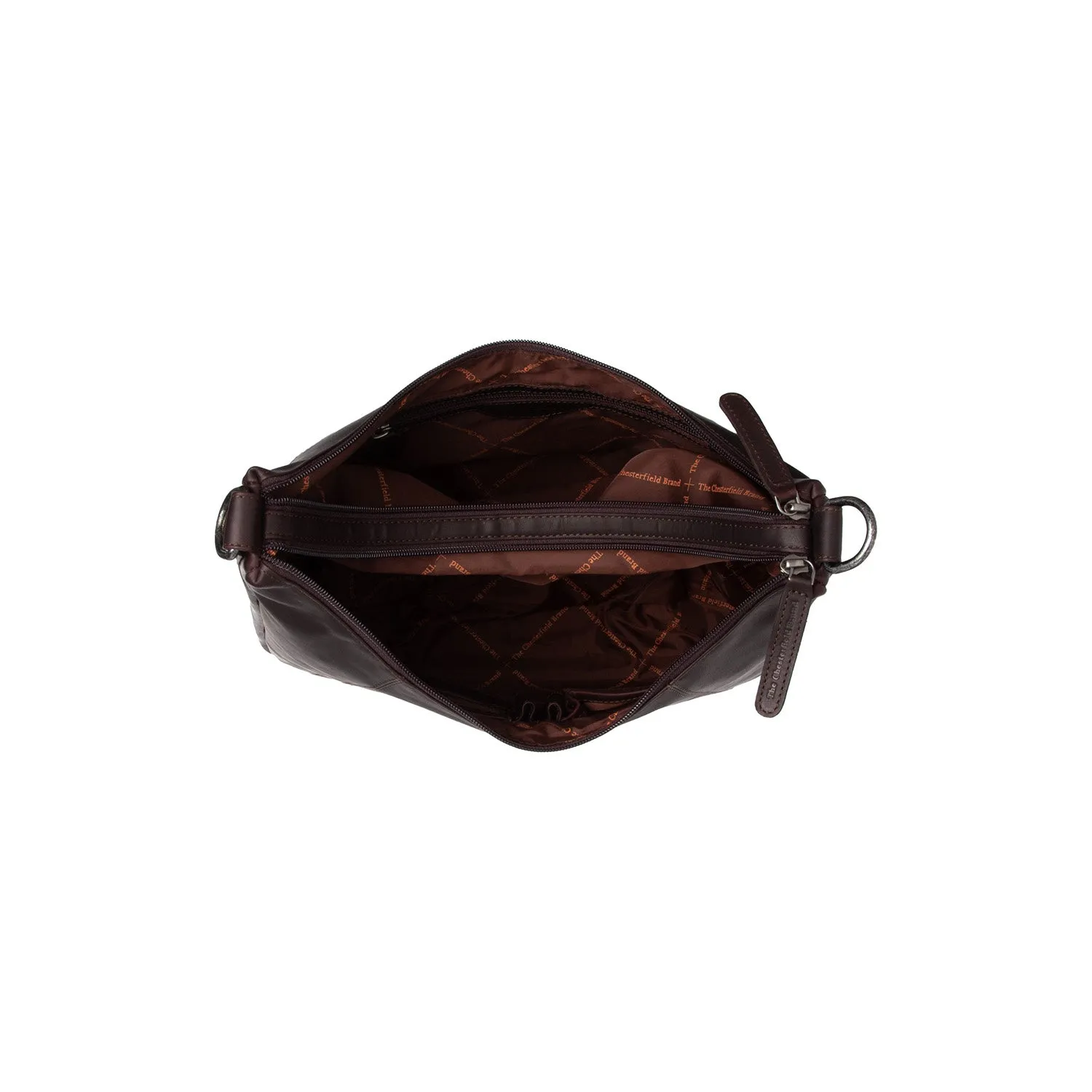 Leather Shoulder Bag Brown Marle