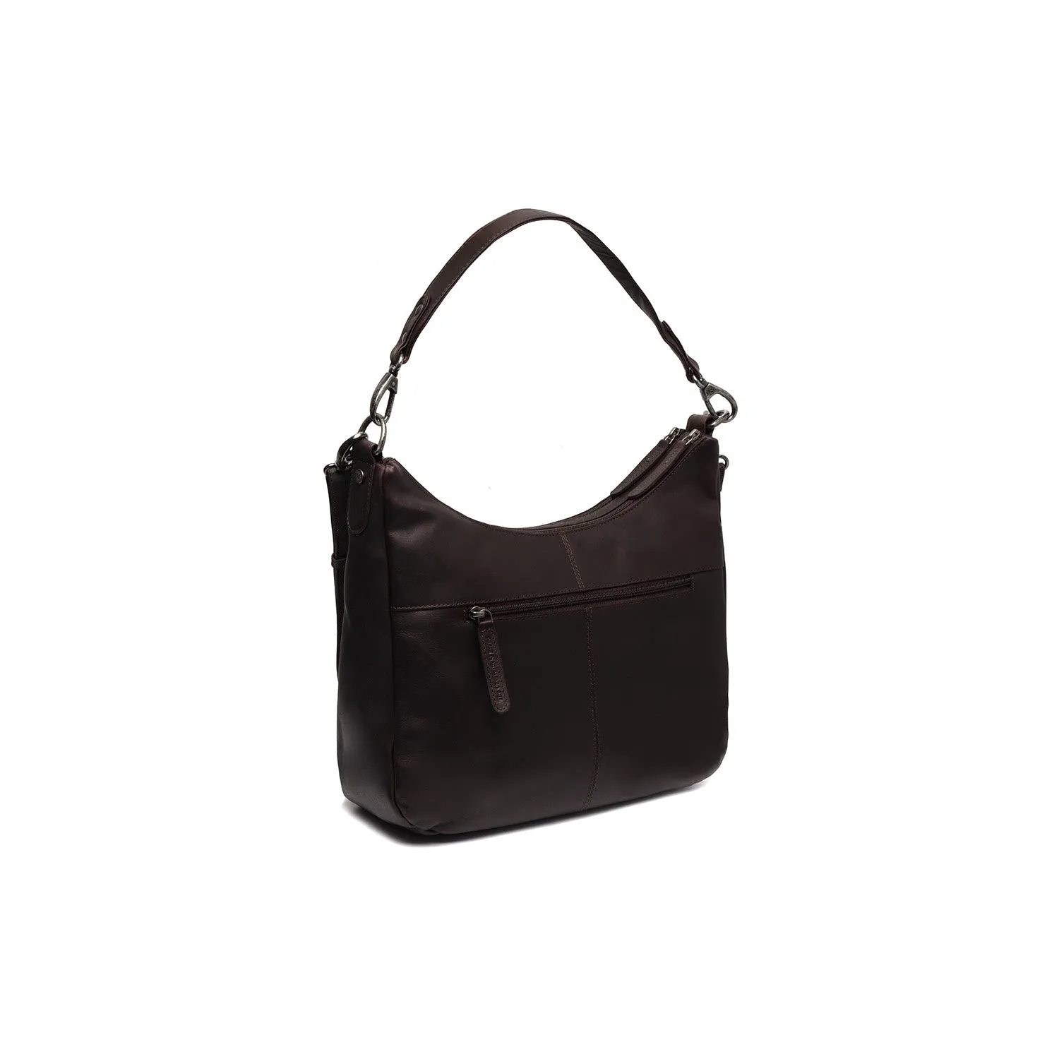 Leather Shoulder Bag Brown Marle