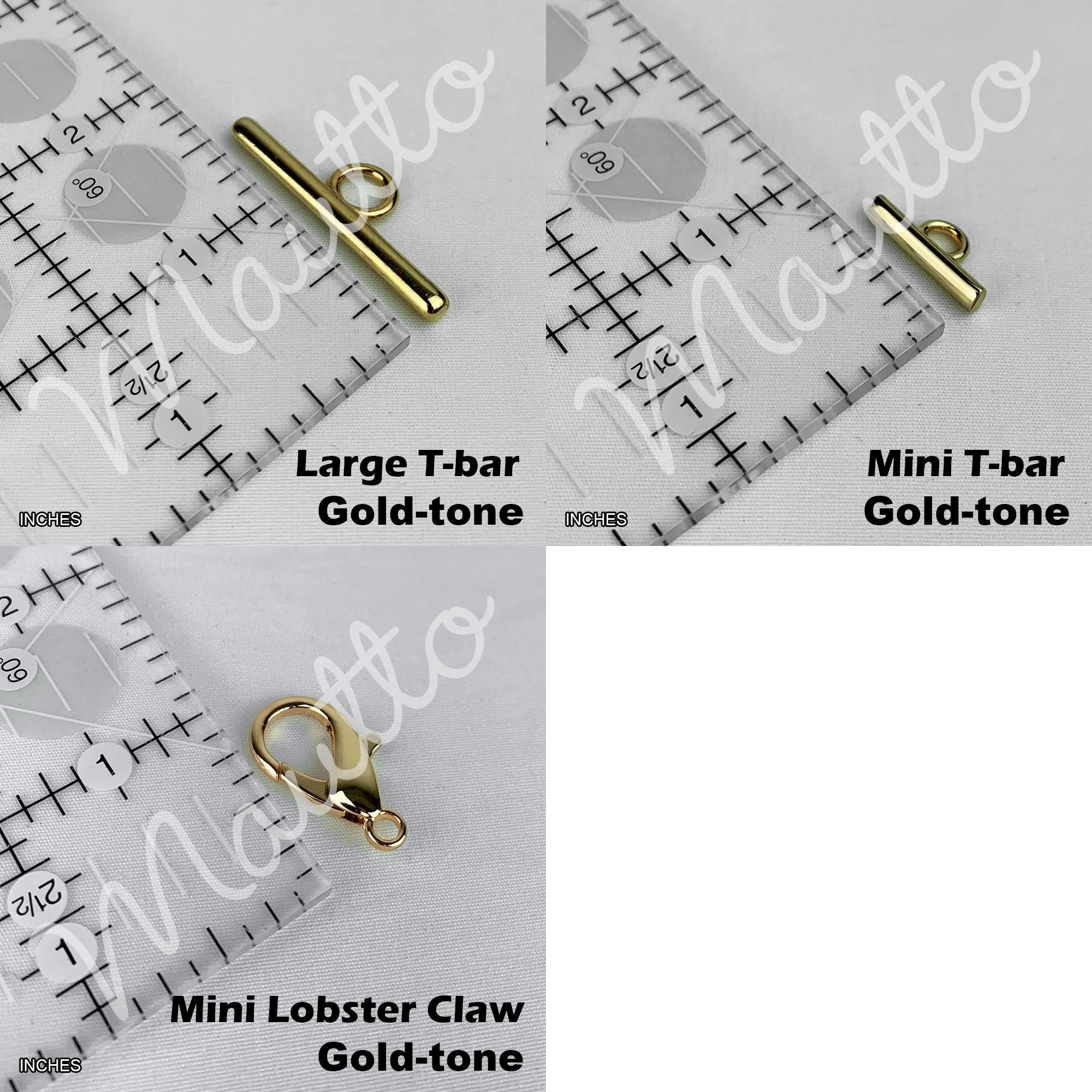 Mini Elongated Box Chain, Gold-tone Finish - 1/4 inch (7mm) Wide Luxury Chain Strap - Handle to Crossbody Lengths