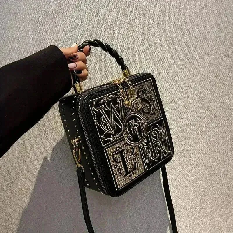 Mini Vintage Pattern Square Shoulder Bag