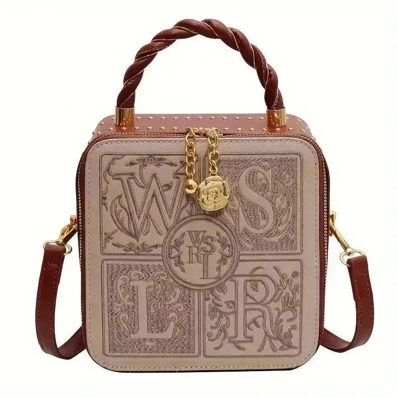 Mini Vintage Pattern Square Shoulder Bag