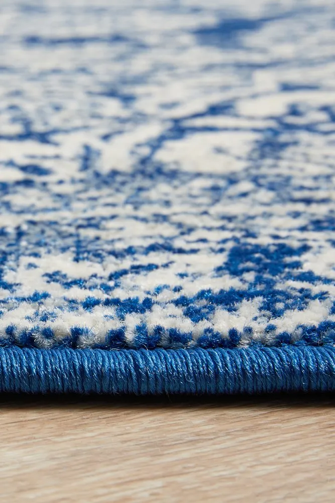 Mirage 358 Round Rug (Navy) by Rug Culture