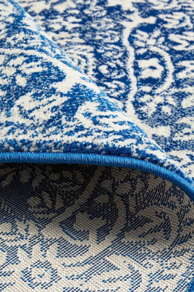 Mirage 358 Round Rug (Navy) by Rug Culture