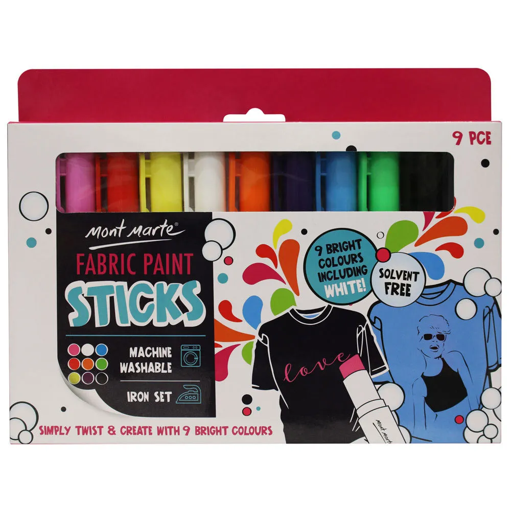 MONT MARTE Fabric Paint Sticks - 9pcs