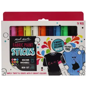 MONT MARTE Fabric Paint Sticks - 9pcs