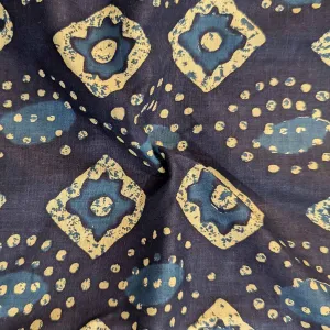 Multicolor Motifs Hand Block Cotton Fabric