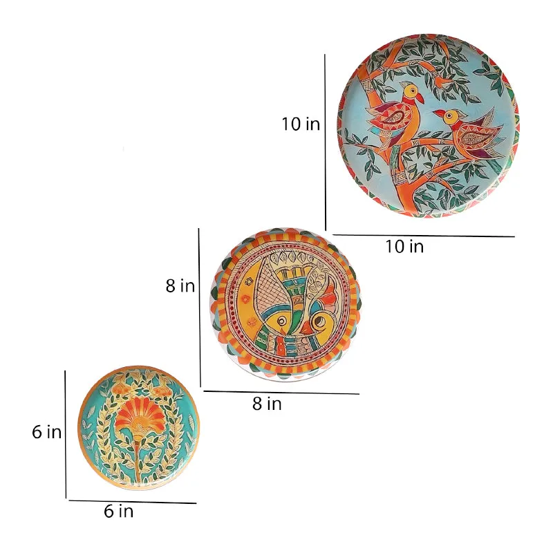 Mural Bageecha Wall Plate - Set Of Five