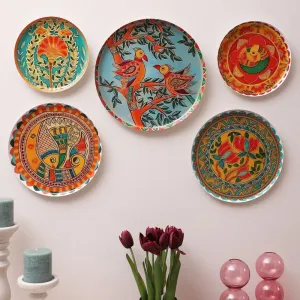 Mural Bageecha Wall Plate - Set Of Five
