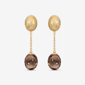 Nanis 18K Yellow Gold Smoky Quartz Earrings ON3-559_Brown