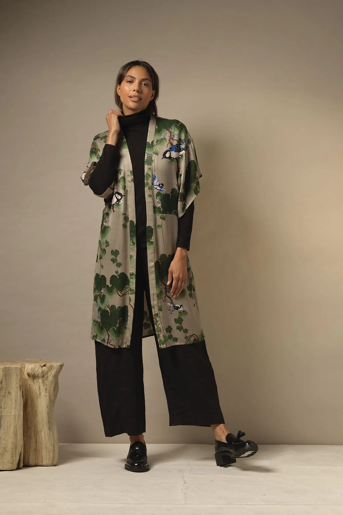 One Hundred Stars Acer Stone Midi Kimono
