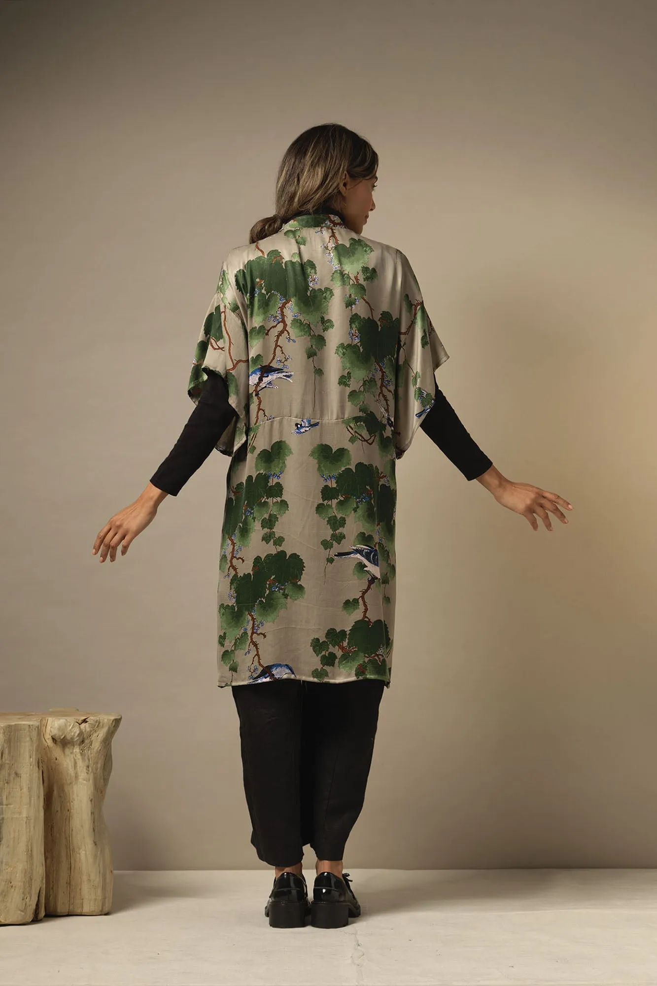 One Hundred Stars Acer Stone Midi Kimono