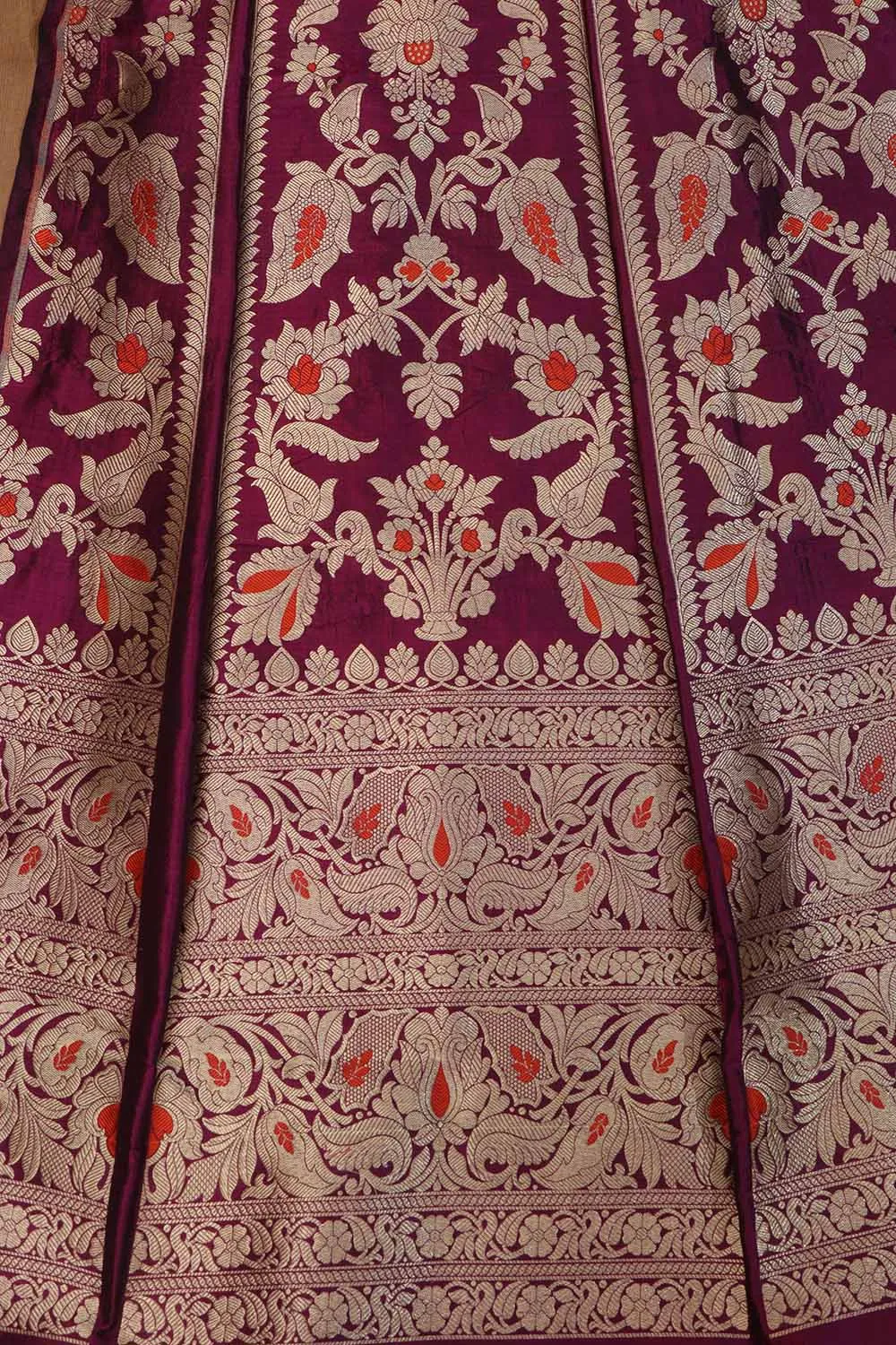 Opulent Purple Banarasi Pure Katan Silk Lehenga Set