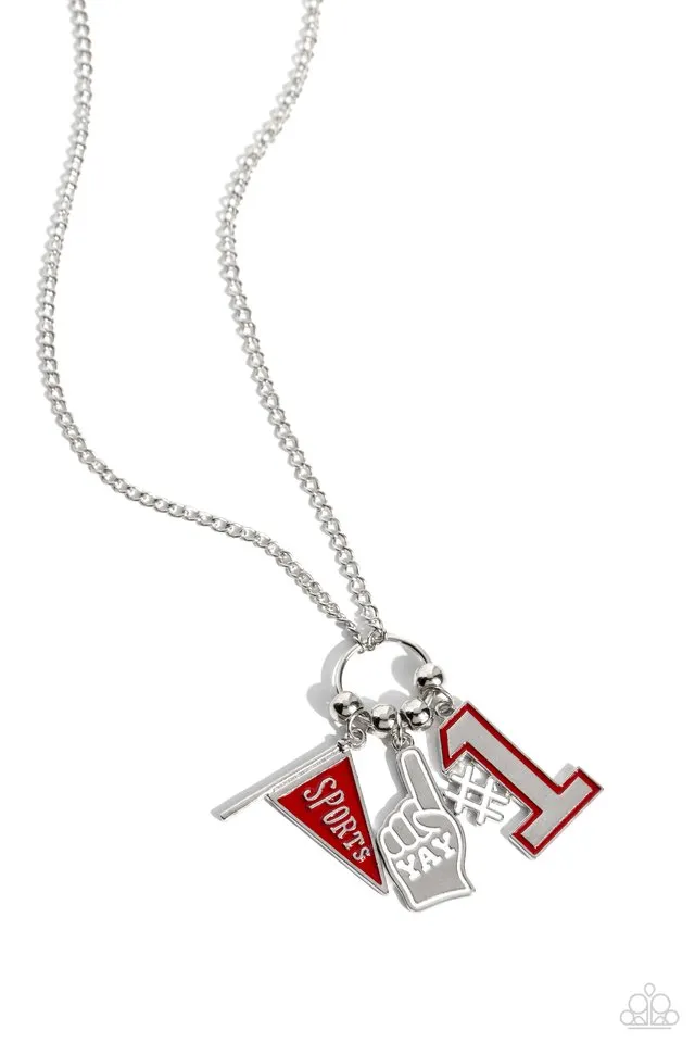 Paparazzi Necklace ~ Cheering Section - Red