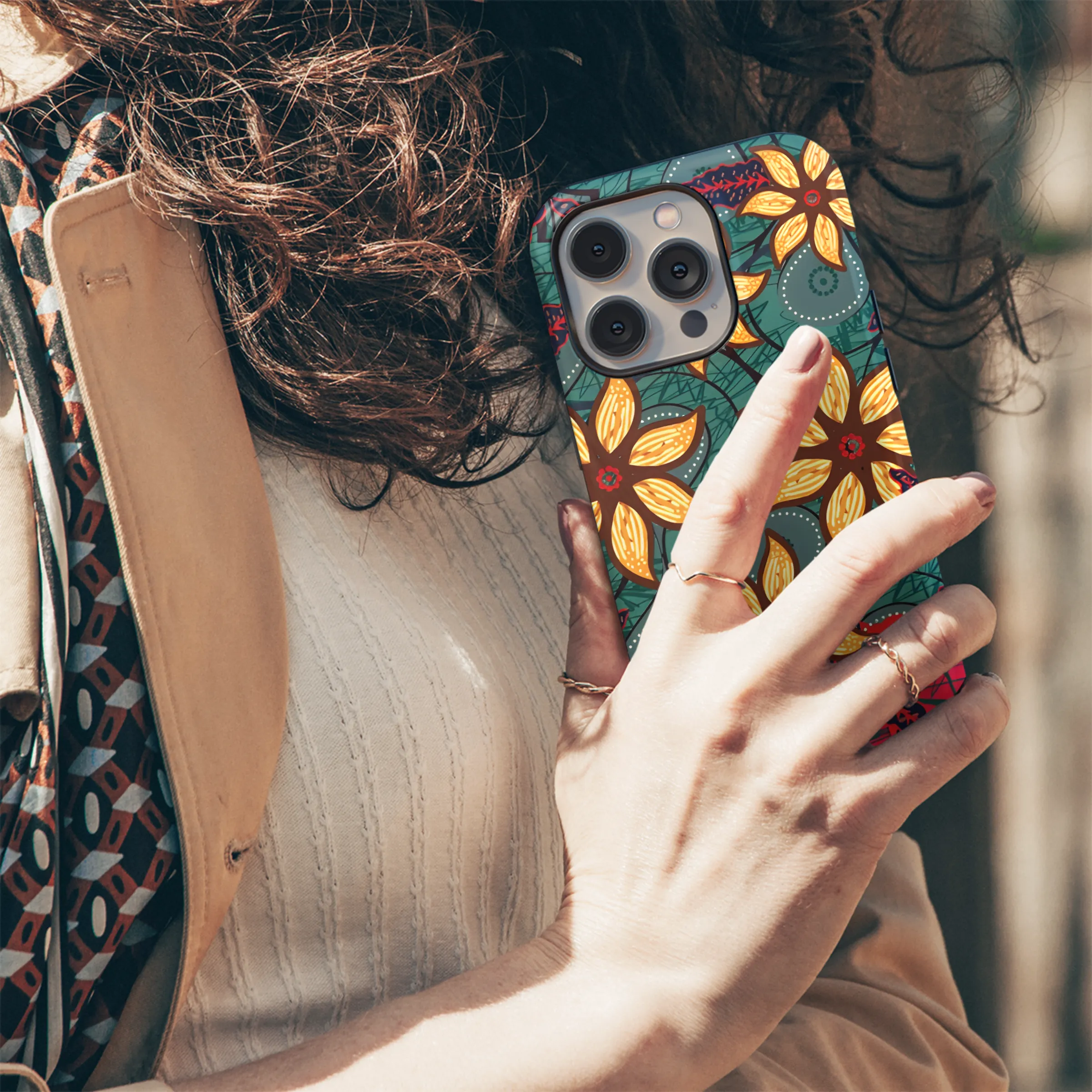 Plant Motifs in Indonesian Batik Phone Case iPhone Samsung Cover Pixel 3806