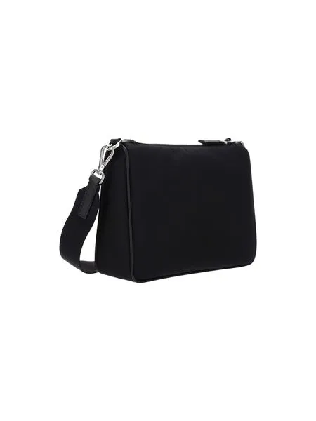 PLAQUE LEATHER SHOULDER BAG.