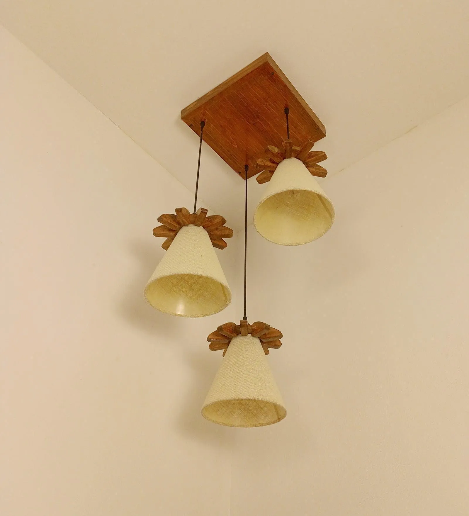 Propel Brown Wooden Cluster Hanging Light | Decorative Pendant Lamps