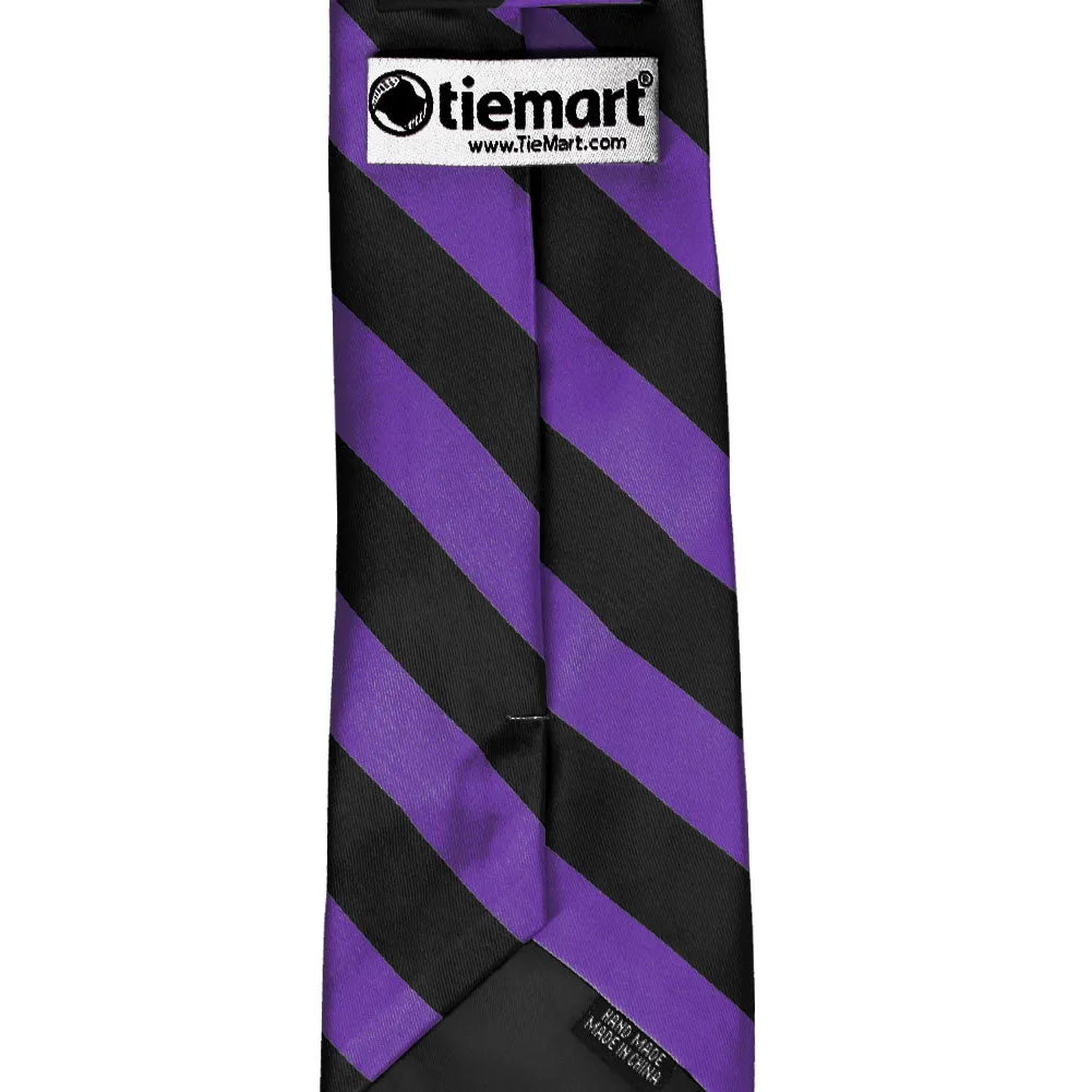 Purple and Black Striped Tie