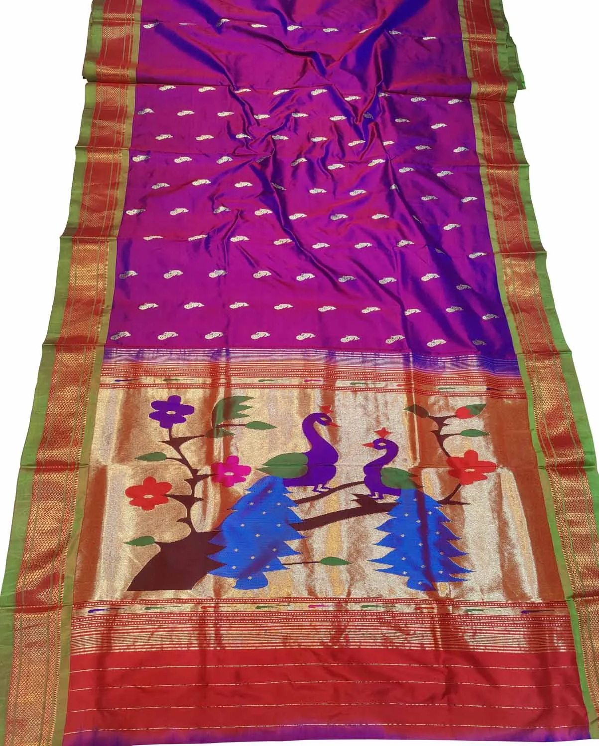 Regal Purple Paithani Handloom Silk Saree