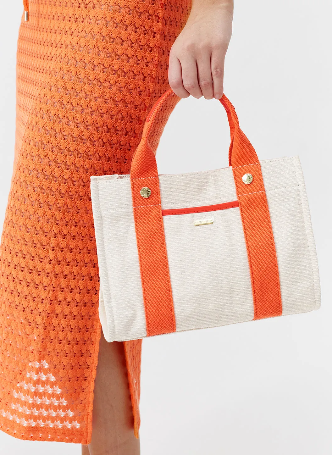 Rhodes Beige Orange Tote