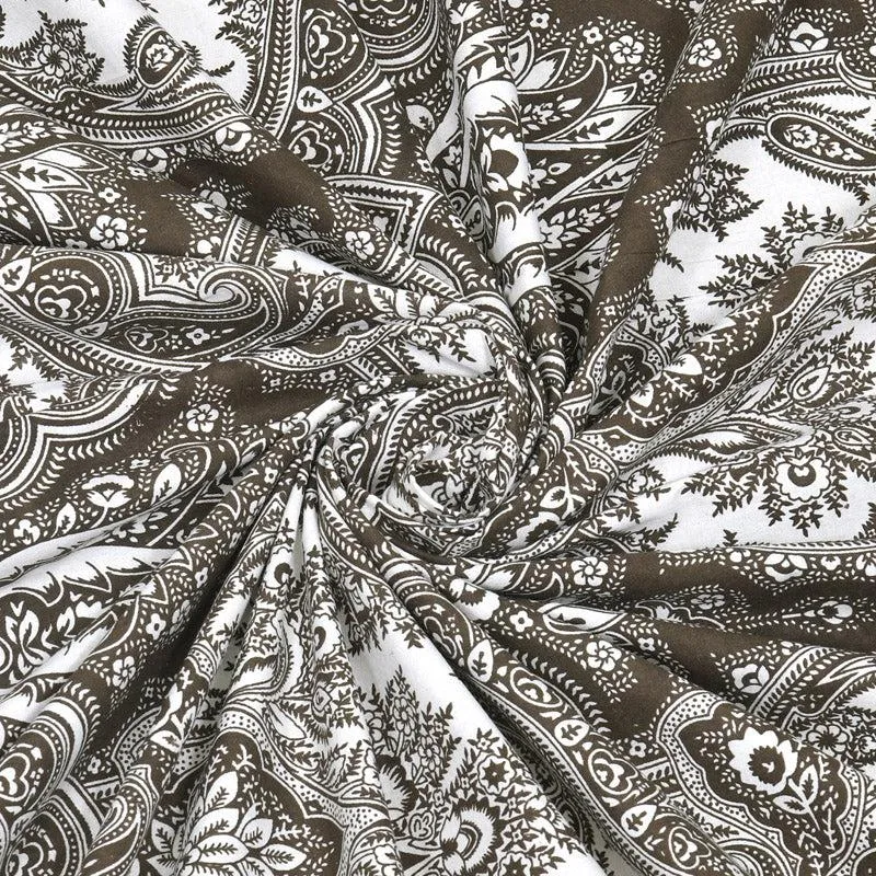 Shavelle Ethnic Bedsheet - Brown