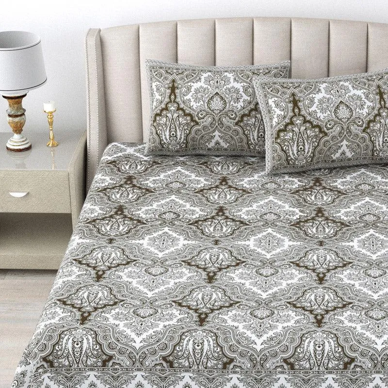 Shavelle Ethnic Bedsheet - Brown