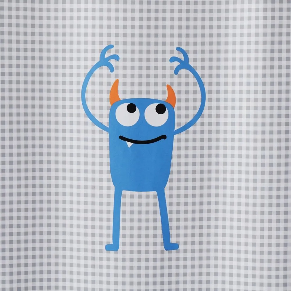 SKL Home Saturday Knight Ltd Monsters Design Bright Colored Soft And Durable Shower Curtain - 70x72", Multi